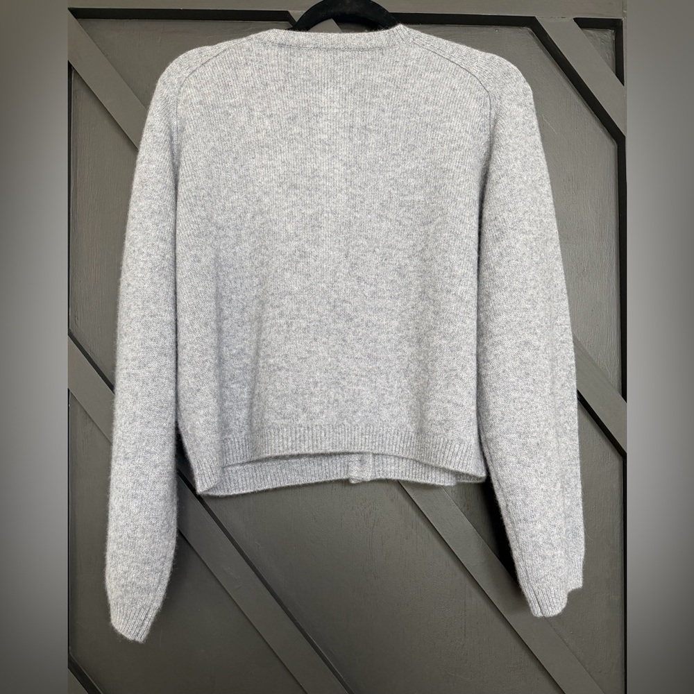 Doen Ashford Cashmere Cardigan in Pebble Gray, Size XL - Picture 5 of 8